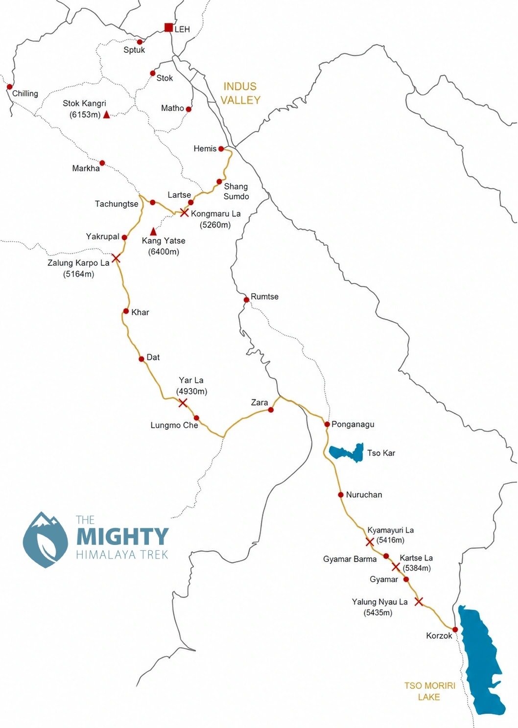 Ladakh Tour Map