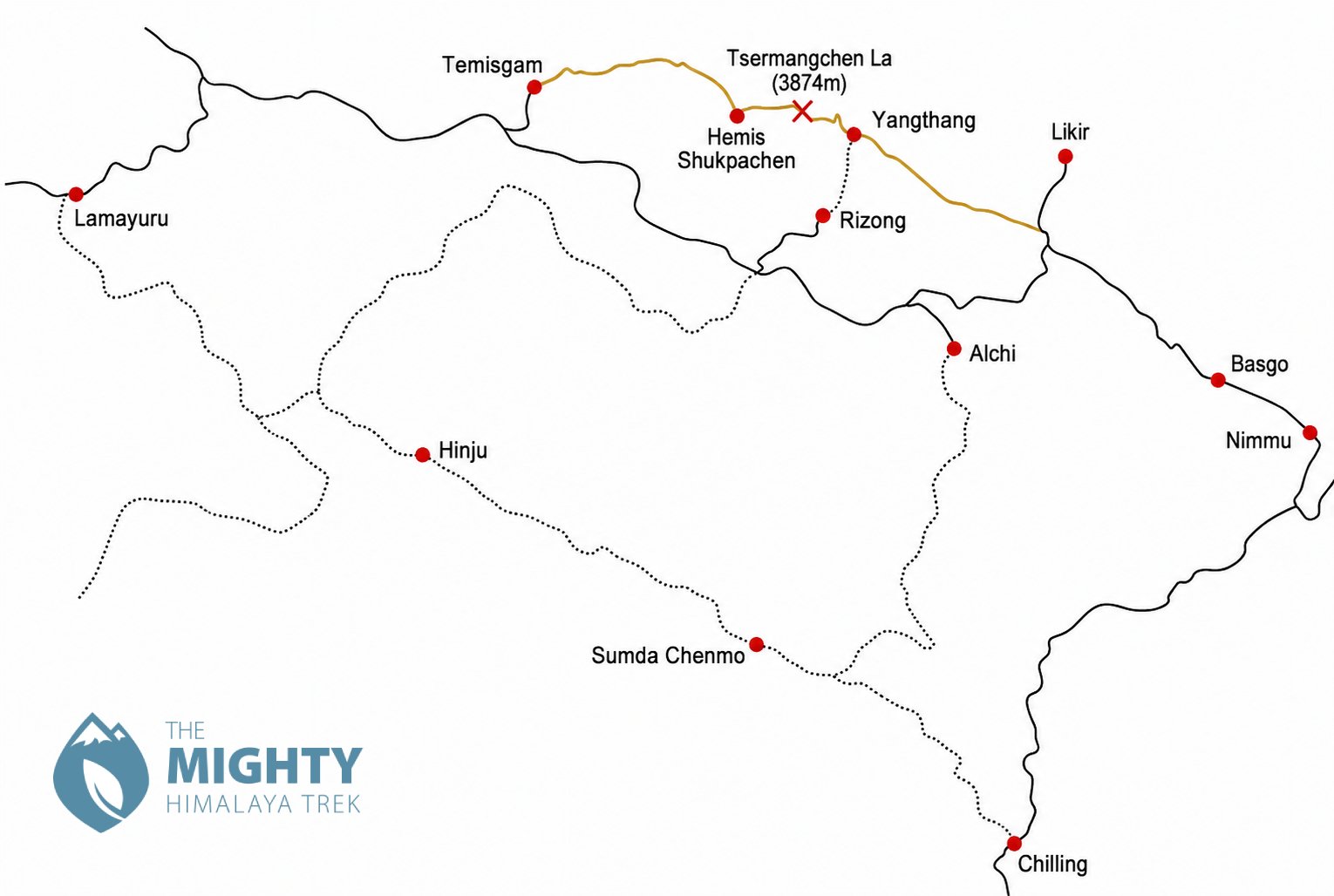 Sham valley trek (baby trek) map